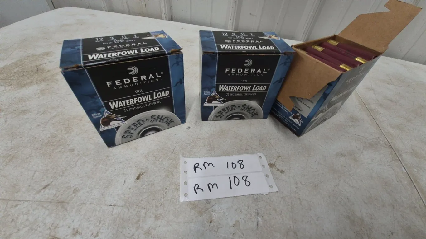 Federal Waterfowl Load 12 Gauge 3” Steel Shot Shells, 75 Rounds