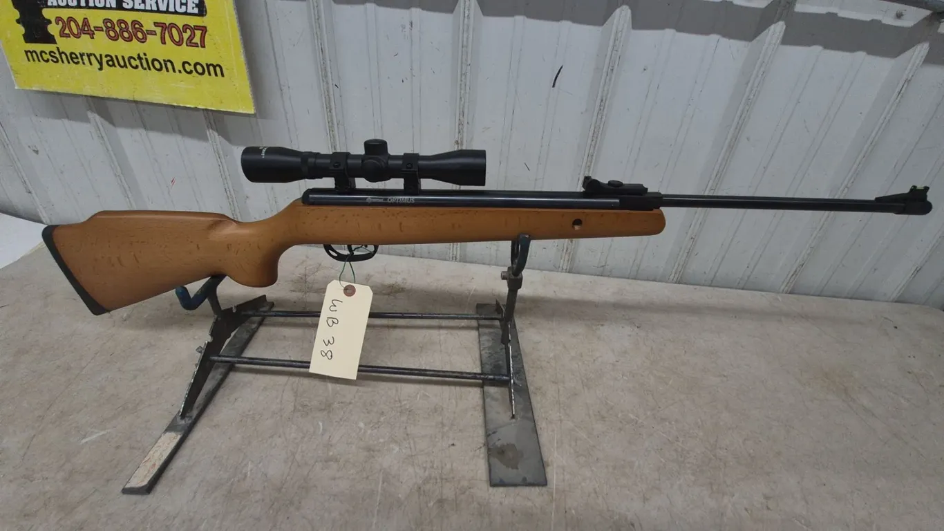 Crosman Optimus Air Rifle, .22 Cal, Single Shot, S/N 815X2270, with Scope