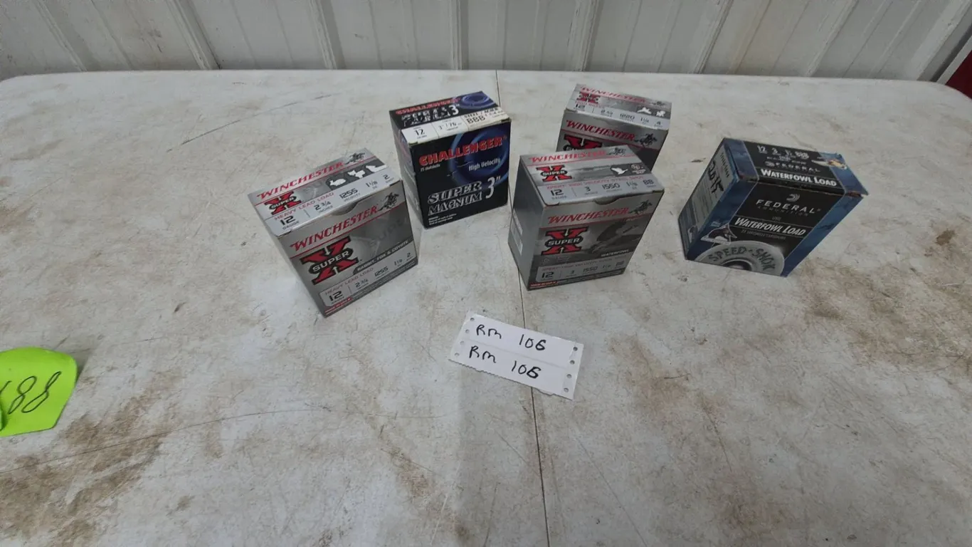 Winchester, Challenger, and Federal 12 Gauge 3” Shotgun Shells, 109 Rounds
