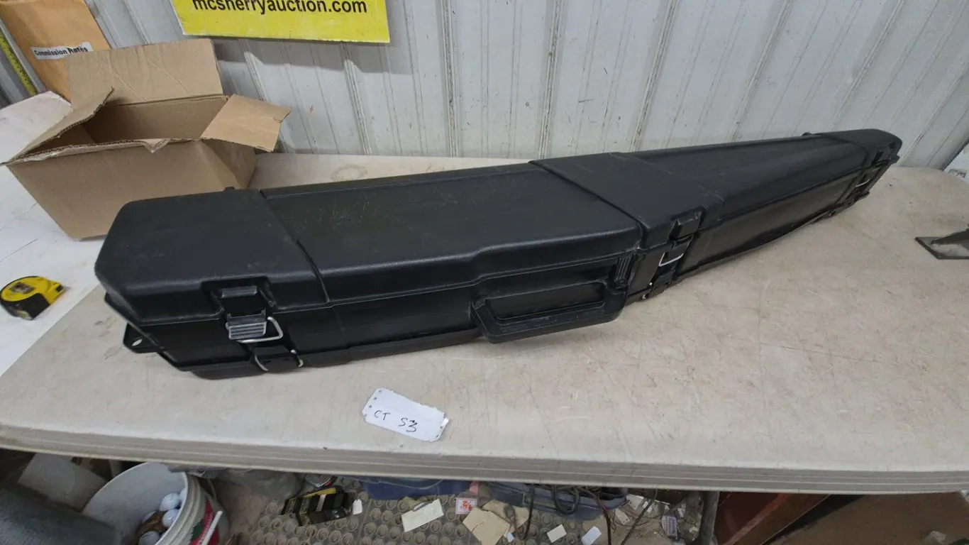 Black Hard-Shell Rifle Case with Foam Interior, Two-Sided