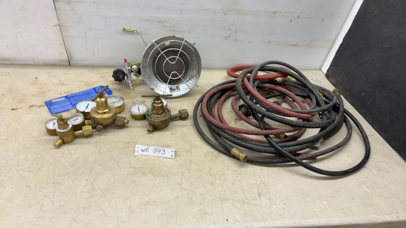 Mr. Heater Propane Tank-Top Heater, Brass Gas Pressure Regulators, Gauges, Hoses