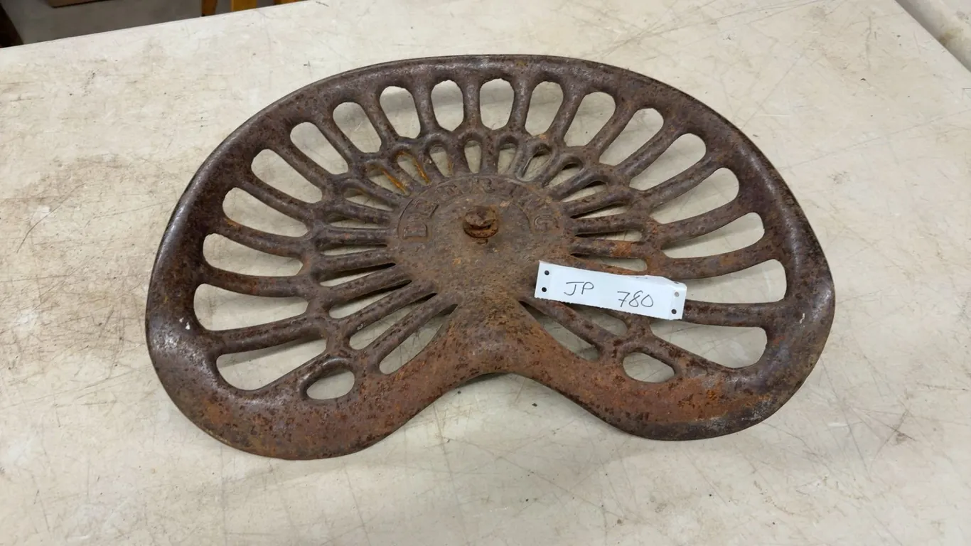 Antique Deering Cast Iron Implement Seat