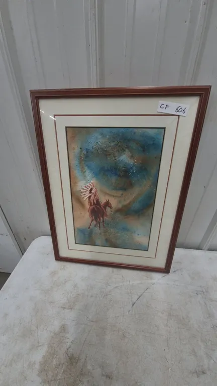 The Seeker" by Rae Porter, 1975, Framed Watercolor Print, 23”×17.6”