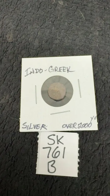 Indo-Greek Silver Drachma Coin More than 2000 Years Old