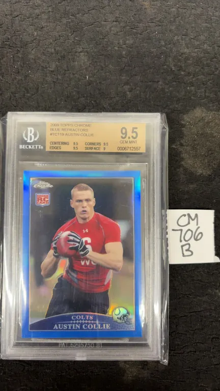 Graded Austin Collie Rookie Football Card