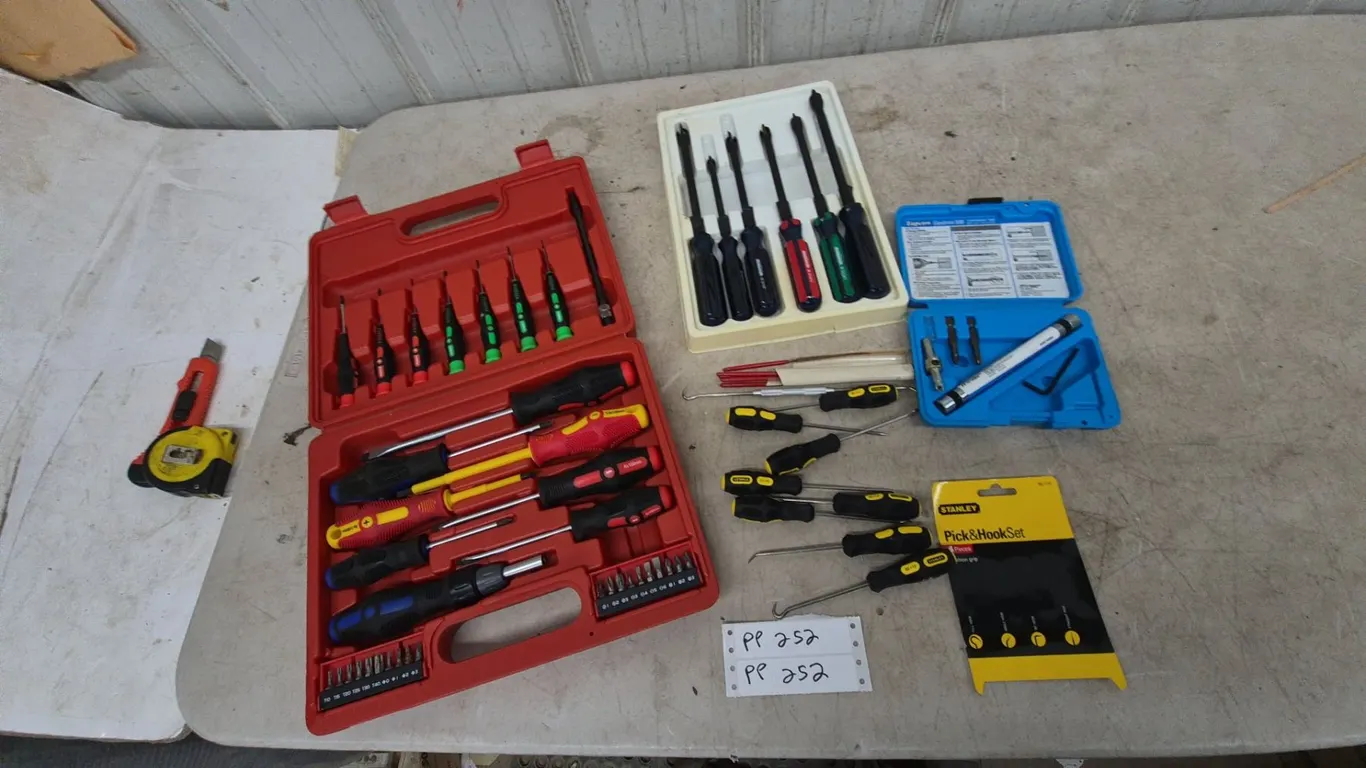 Assorted Screwdriver and Pick Sets, Incl. Stanley Pick and Hook Set