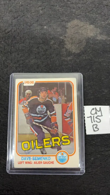 Signed Dave Semenko #121 Edmonton Oilers Hockey Card
