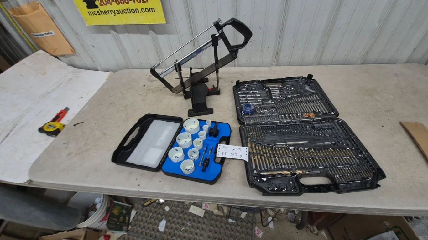 Hole Saw Kit, Mitre Saw, and 200+ Piece Drill Bit Set