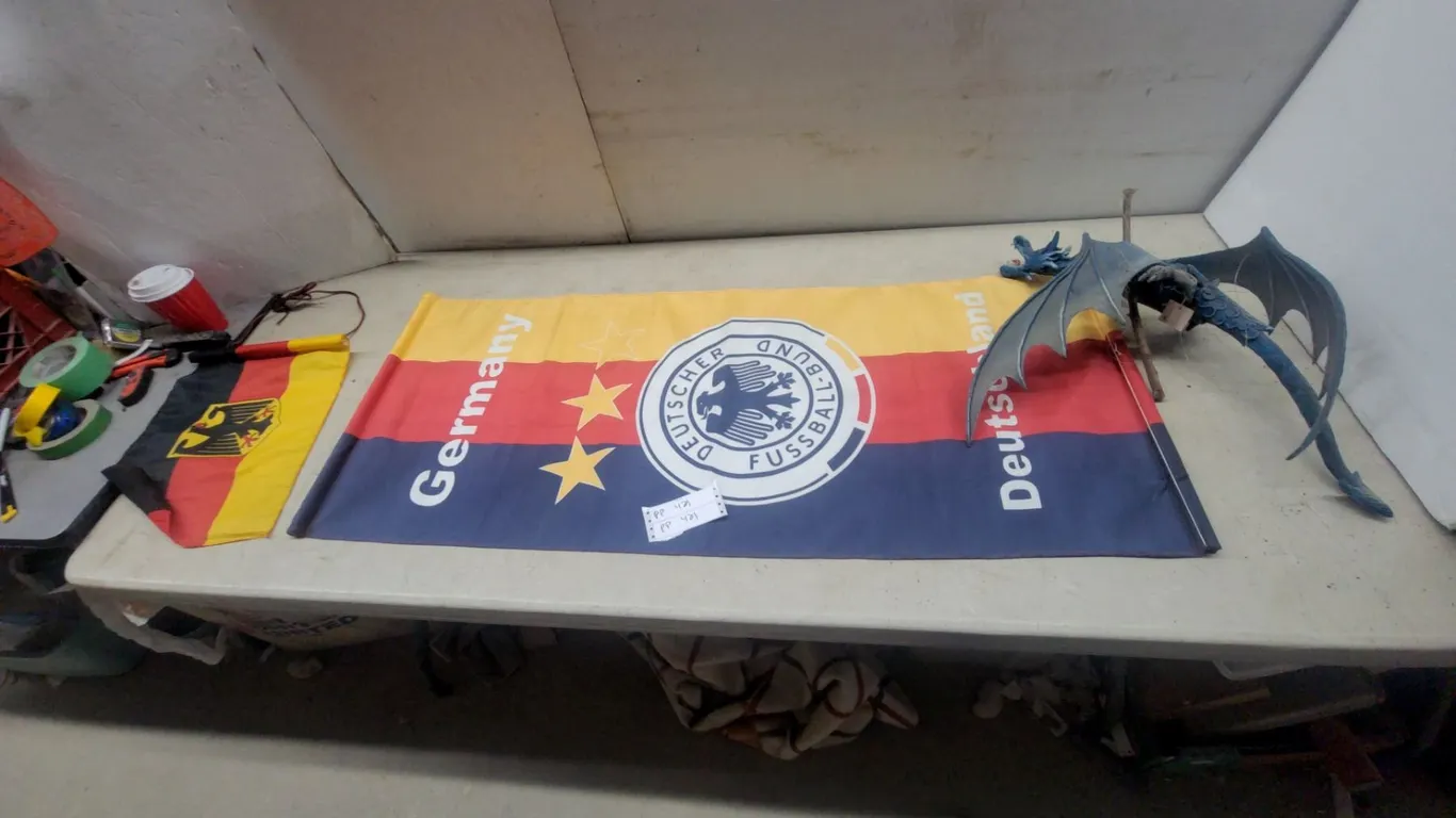 Germany DFB Deutscher Fussball-Bund Fan Flag Banner and Small German Flag
