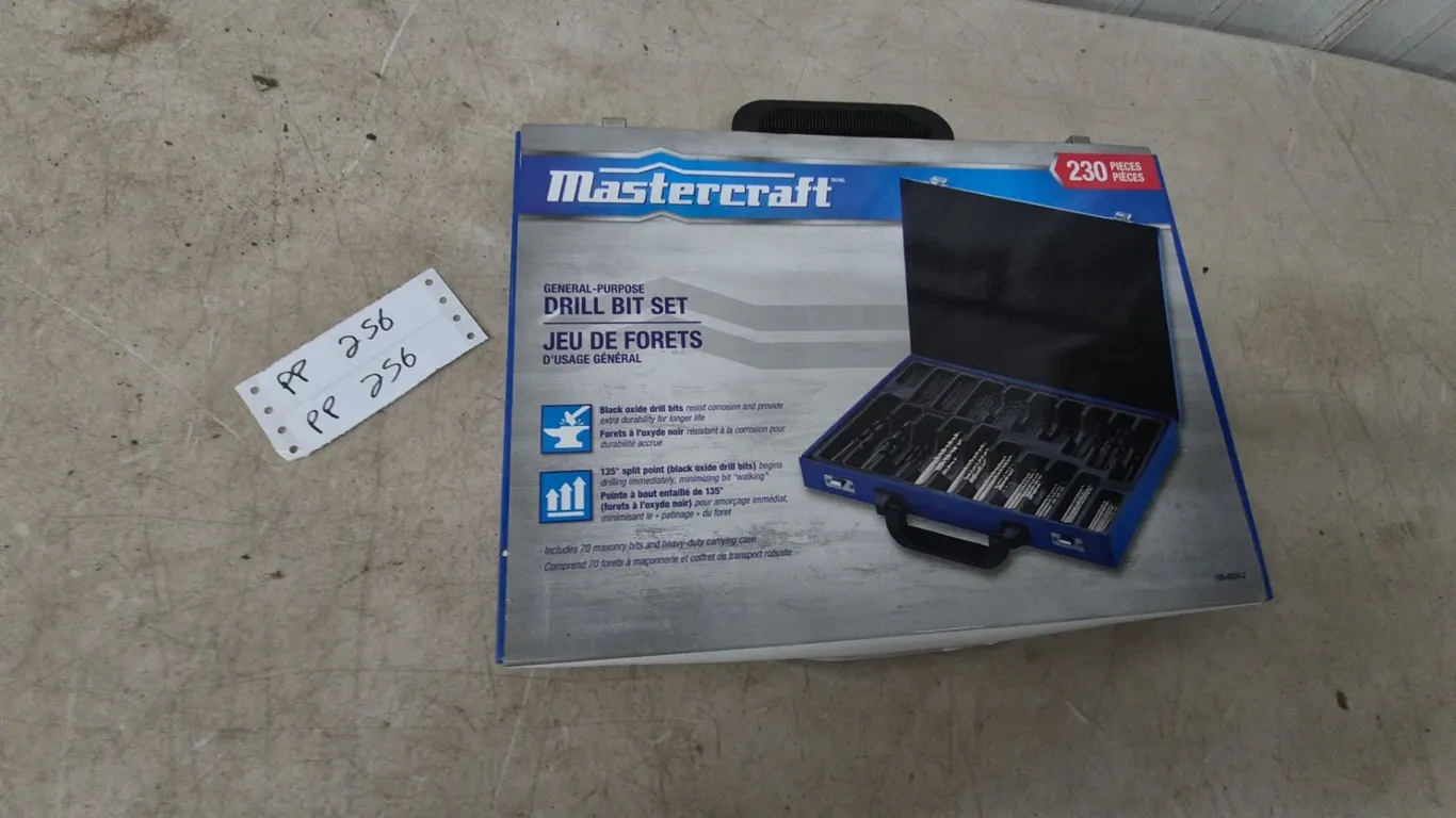 Mastercraft General-Purpose 230-Piece Drill Bit Set with Black Oxide and Carbide-Tipped Bits