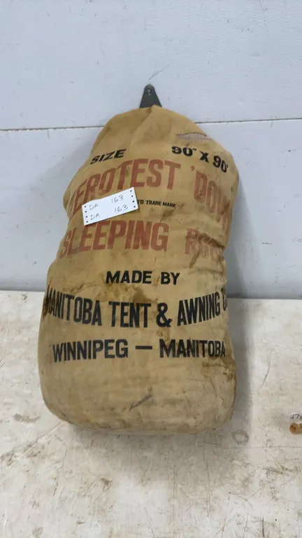 Manitoba Tent and Awning Co. "Everest Down" Sleeping Bag, 90” x 90”, and Storage Bag