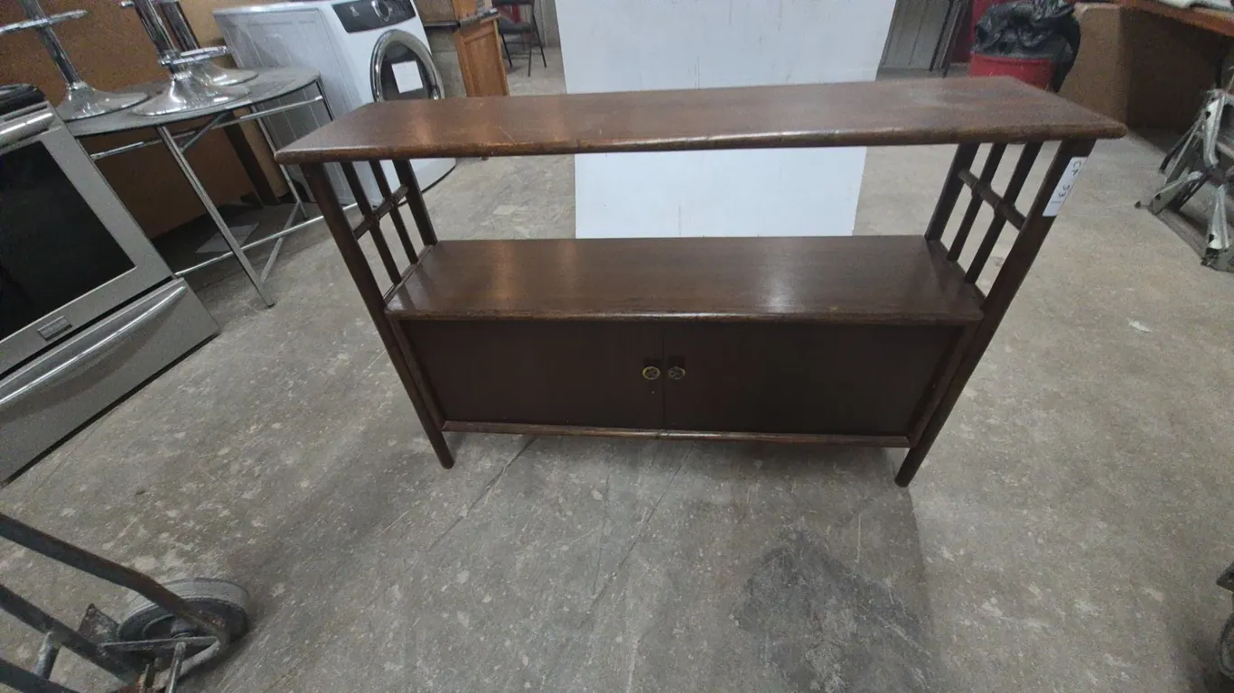 Mission Style Console Table with Cabinet. 34”×51”×13”