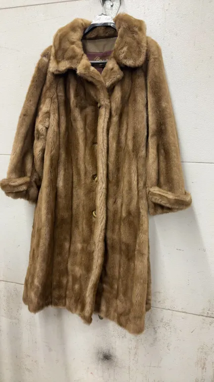 Sterling Stall Group Vintage Faux Fur Coat with Tissavel France Acrylic Pile, Sz M- L