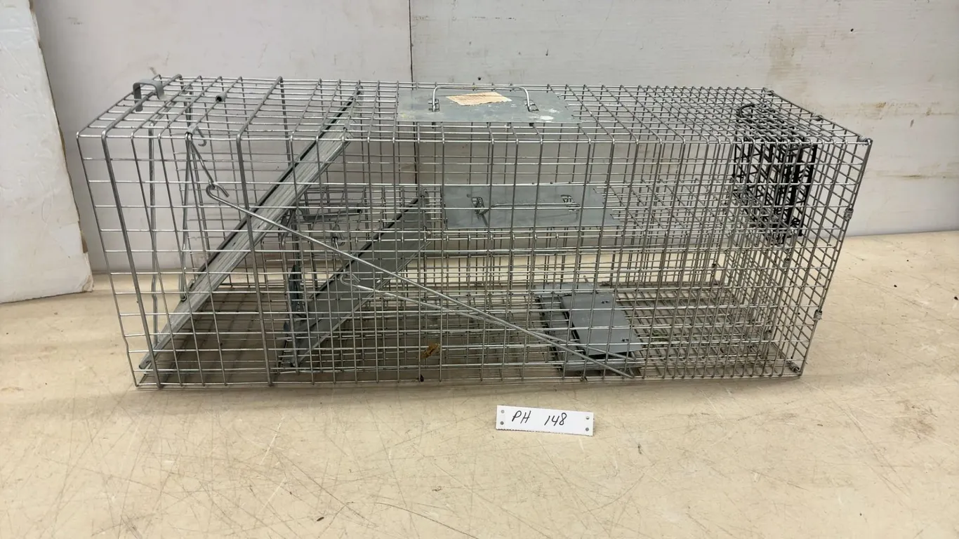 Two Live Animal Traps, Largest 12 × 32 × 10 and Suet Feeder