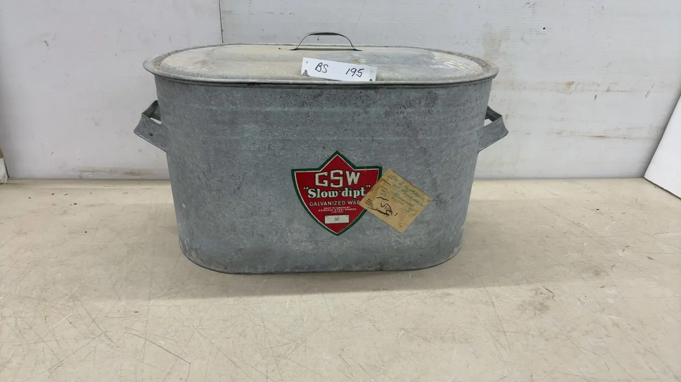 Galvanized Oval Wash Tub/Boiler with Lid and Handles