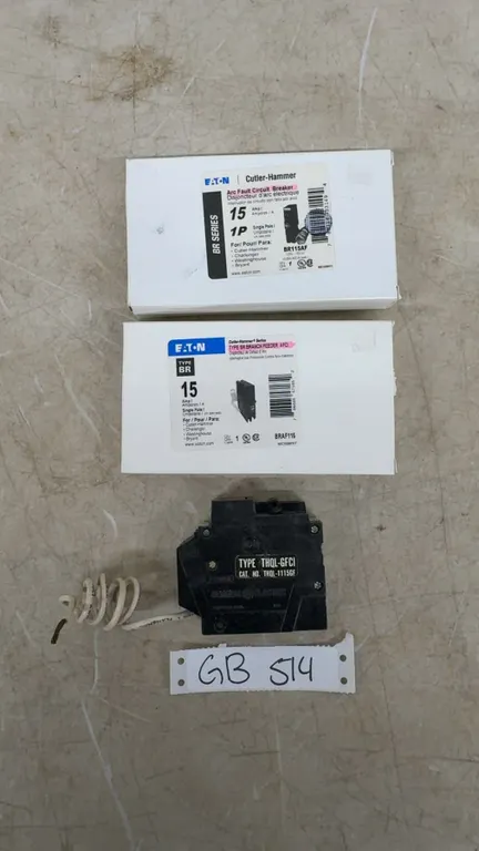 2 New Arc Fault Breaker - 15 Amp, 1 New G.E. “GFCI” 15 Amp Breaker