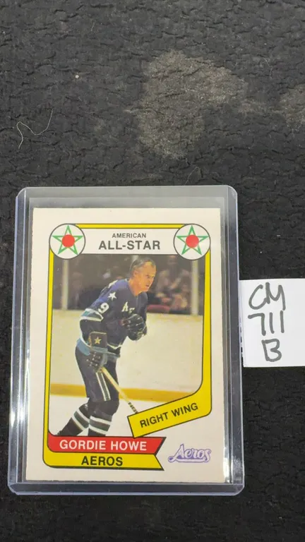 WHA Gordie Howe Houston Aeros Hockey Card