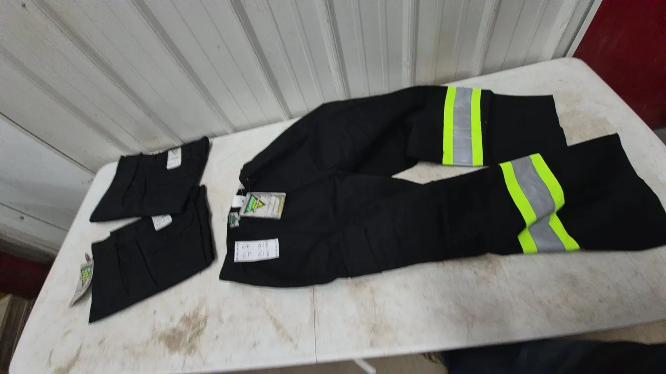 3 Pairs Gatts Work Wear Black Cargo Pants, Size 38×28