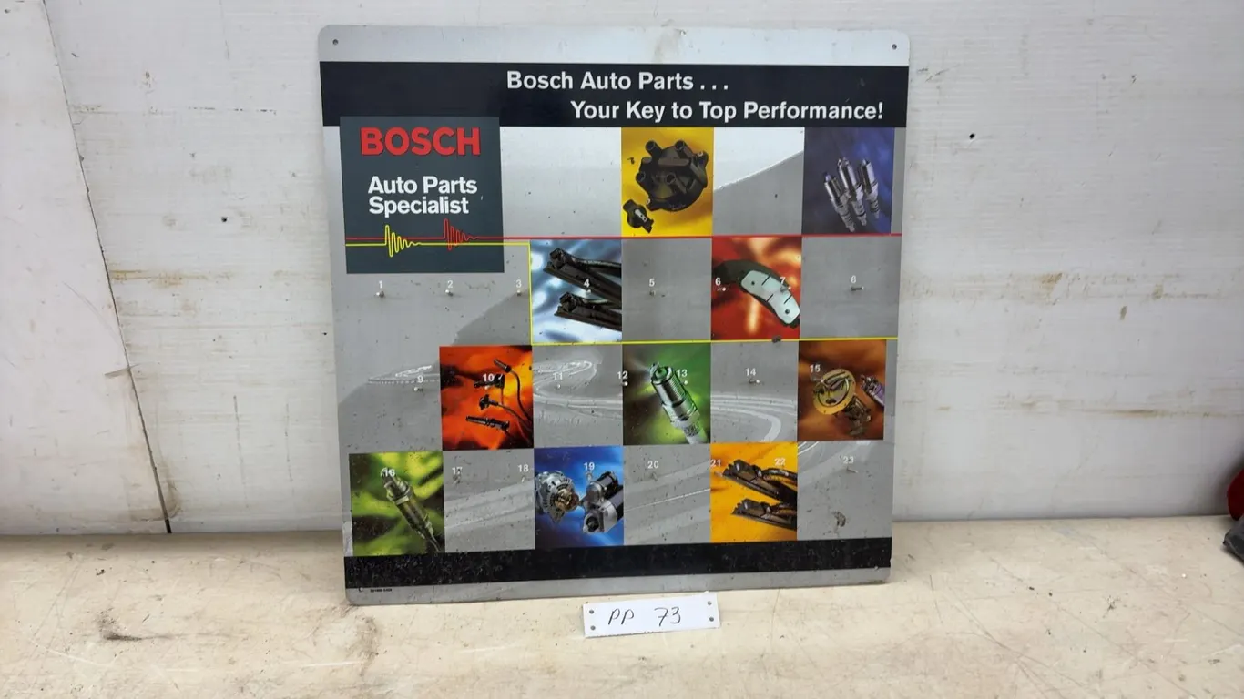 Bosch Auto Parts Specialist Display Sign with Pegs, 18 × 18”