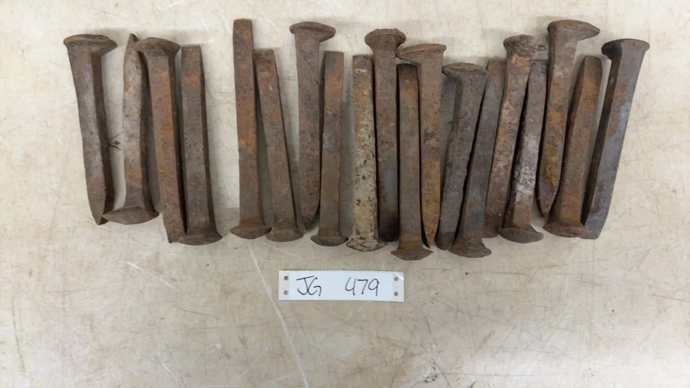 19 Old Railroad Spike Ties from Rennie Manitoba
