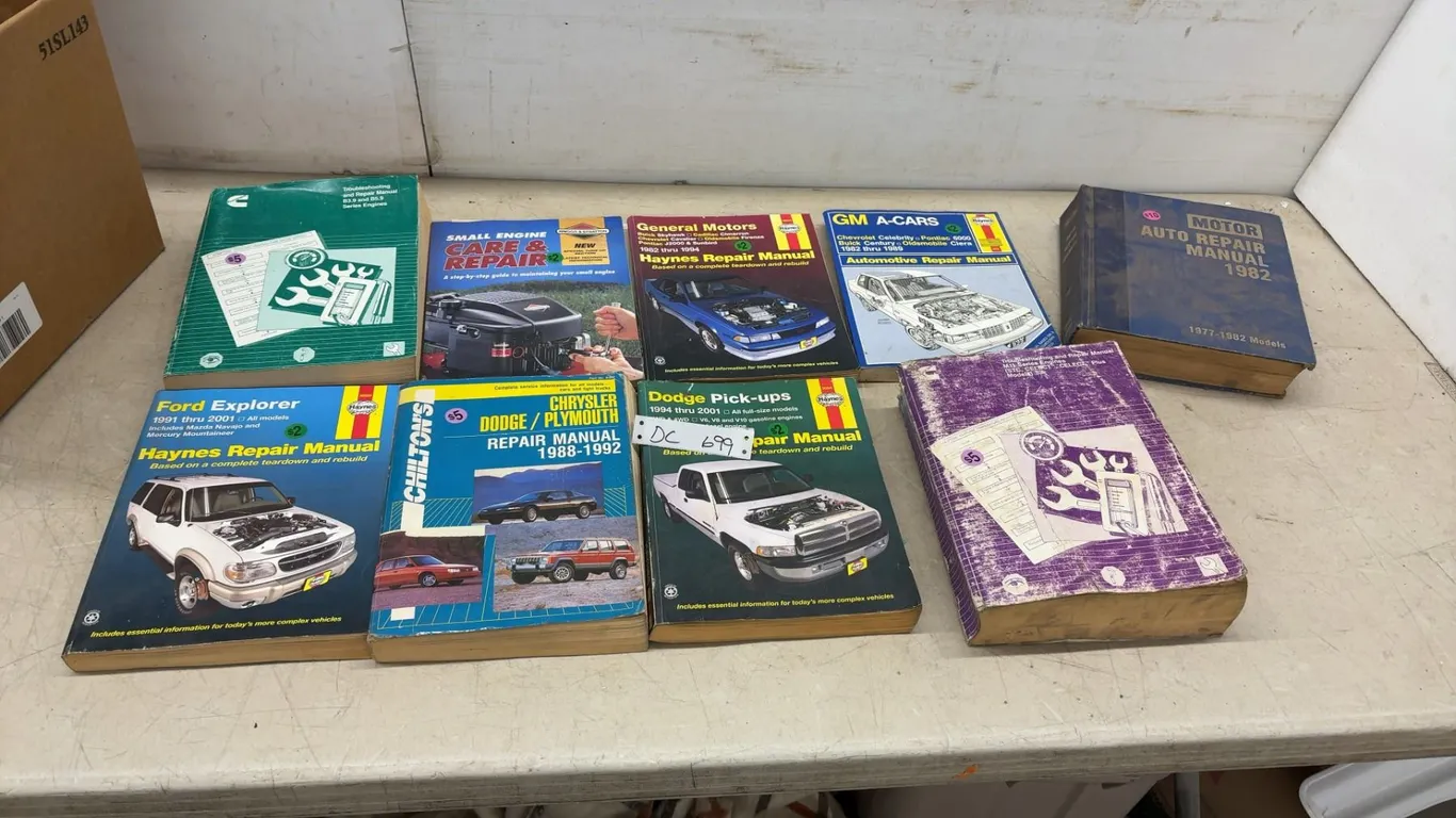 Haynes, Chilton's, Cummins and Motor Auto Repair Manuals, Ford, Dodge, GM