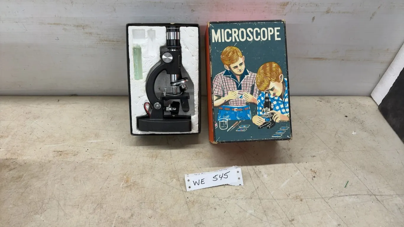Vintage B. Renner Zoom Microscope, Model 100X-750X, with Original Box