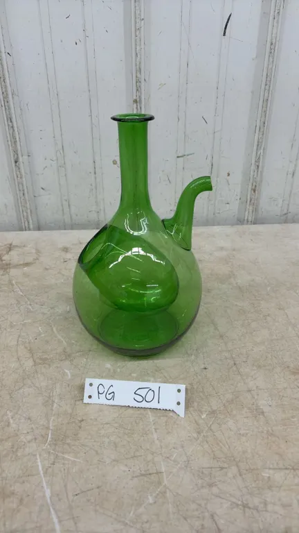 Mid Century Glass Wine Decanter with internal ice chamber