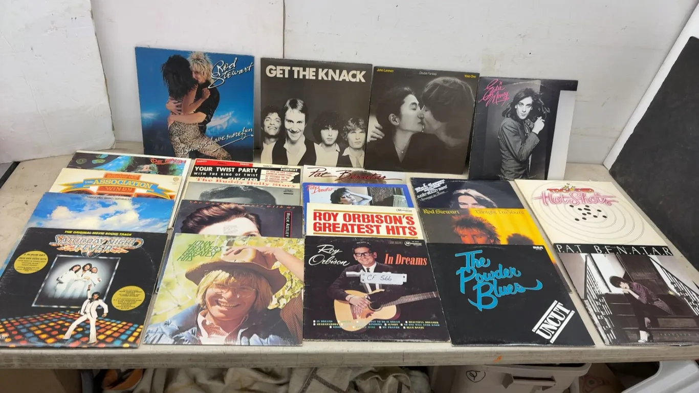 Vinyl LP Collection, Rod Stewart, The Knack, Pat Benatar, Roy Orbison