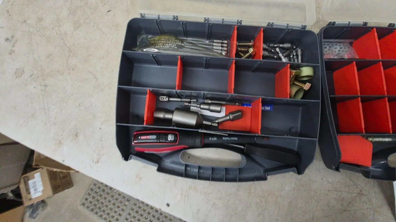 Three Tool Organizers with Bits, Drivers, Fasteners, butane