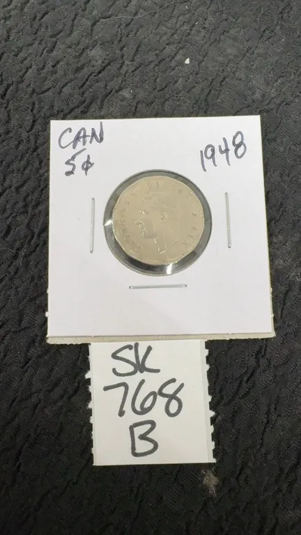 1948 Canada 5¢ Coin