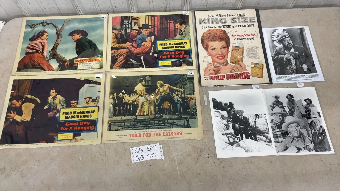 Vintage Film Lobby Cards (1956, 1958, and 1964), 3 Lobby Picture 1958, and Lucille Ball