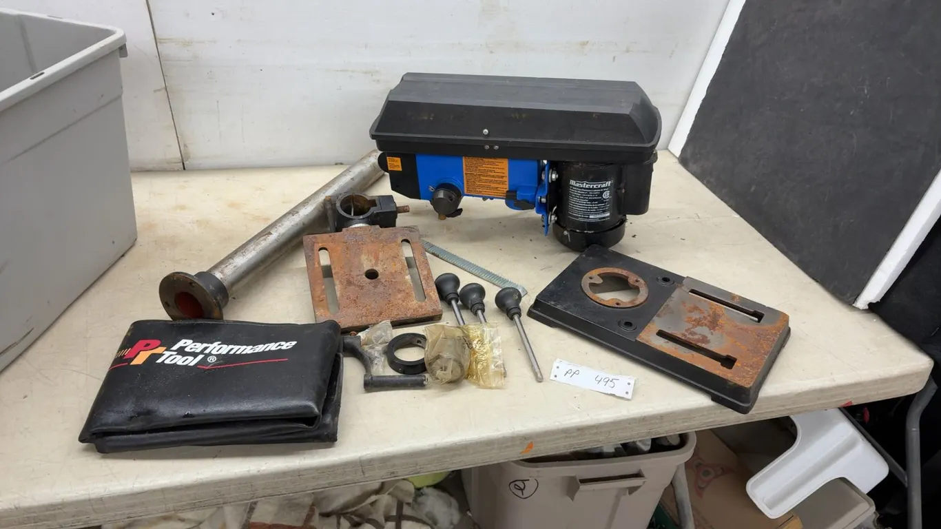 Mastercraft 10” Drill Press, Model 055-5509-2, 120V, 5/8” Capacity, Disassembled, Parts or Repair?