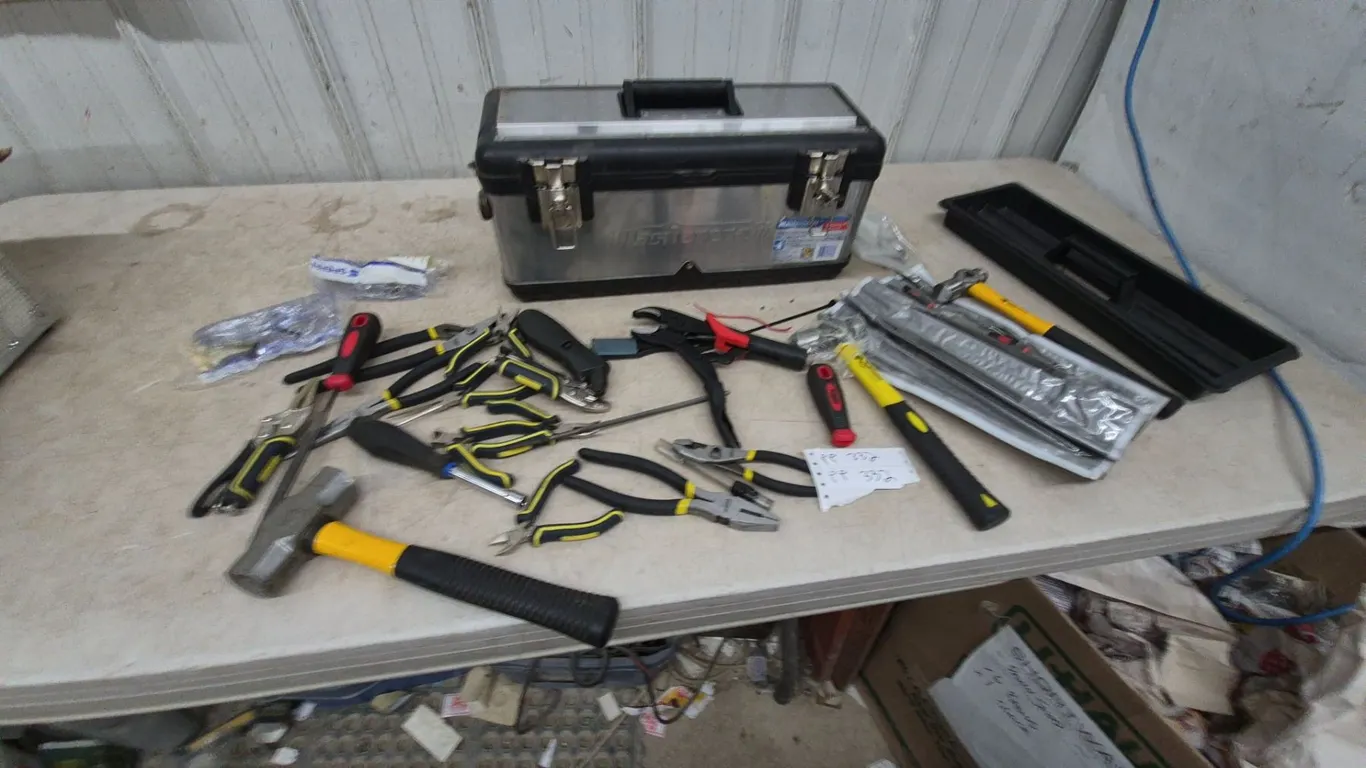 Mastercraft Stainless Steel Tool Box, Performance Hammers, Files, Pliers