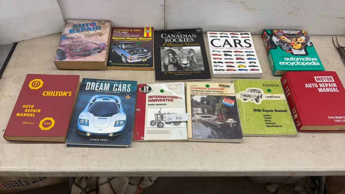Assortment of Auto Repair Manuals: Chilton's, Haynes, and Toyota