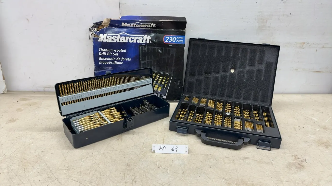 Mastercraft Titanium-Coated 230-Piece Drill Bit Set