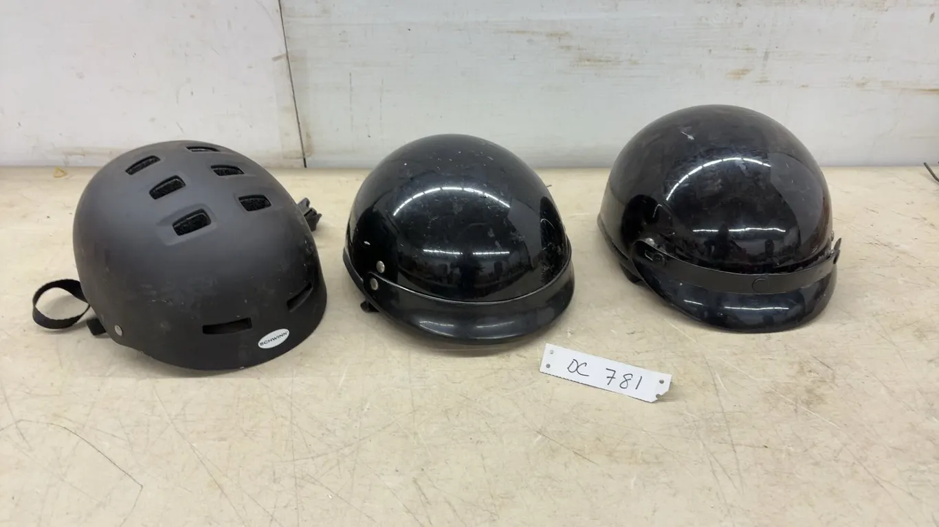 Schwinn Multi-Sport Helmet and Two Fuel DOT Half-Shell Motorcycle Helmets