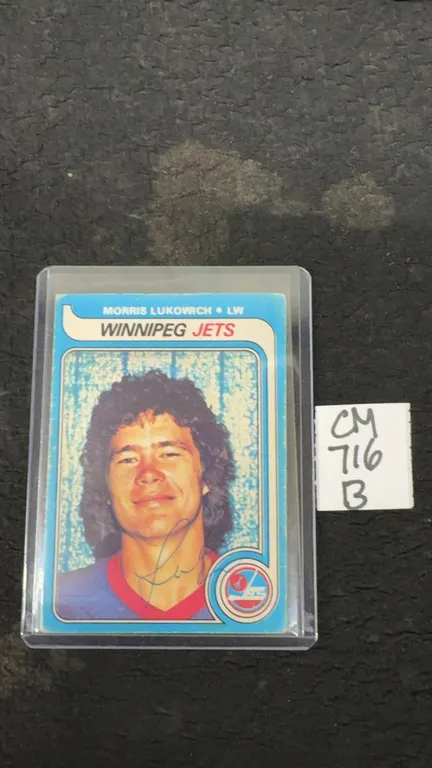 Signed Morris Lukowich Winnipeg Jets Card