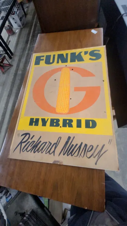 Funk's Hybrid Seed Corn Sign, "Richard Nussey 20”×28”