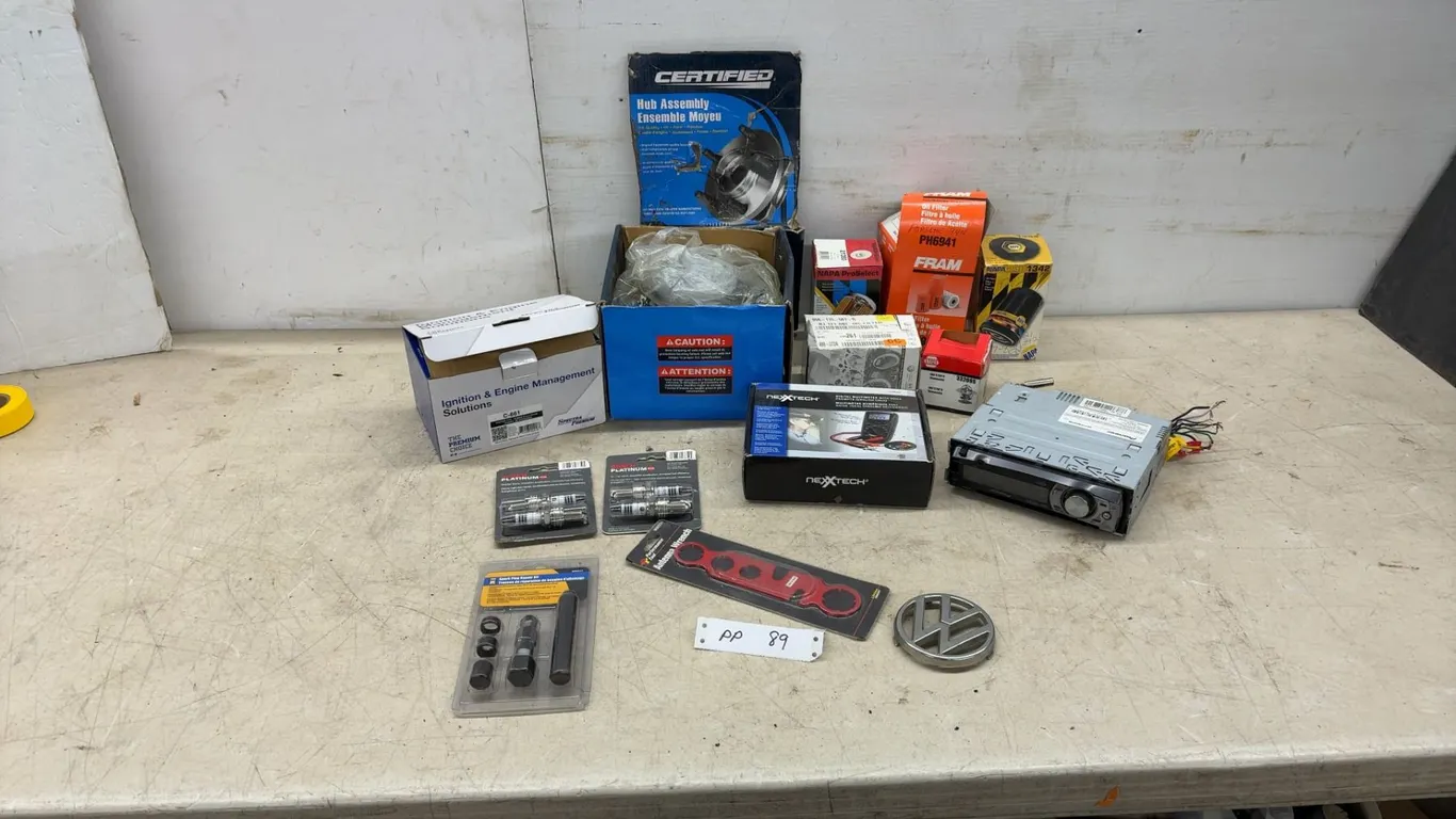 Spectra Premium Ignition Coil, Bosch Spark Plugs, and Oil Filters