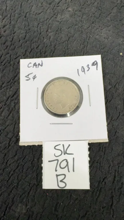 1939 Canada 5¢ Coin