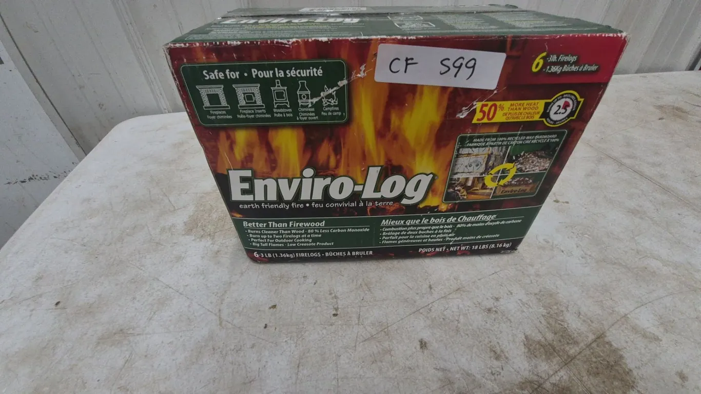 Enviro-Log Earth Friendly Firelogs, 6-3lb Firelogs, 18lb Net Wt. Package