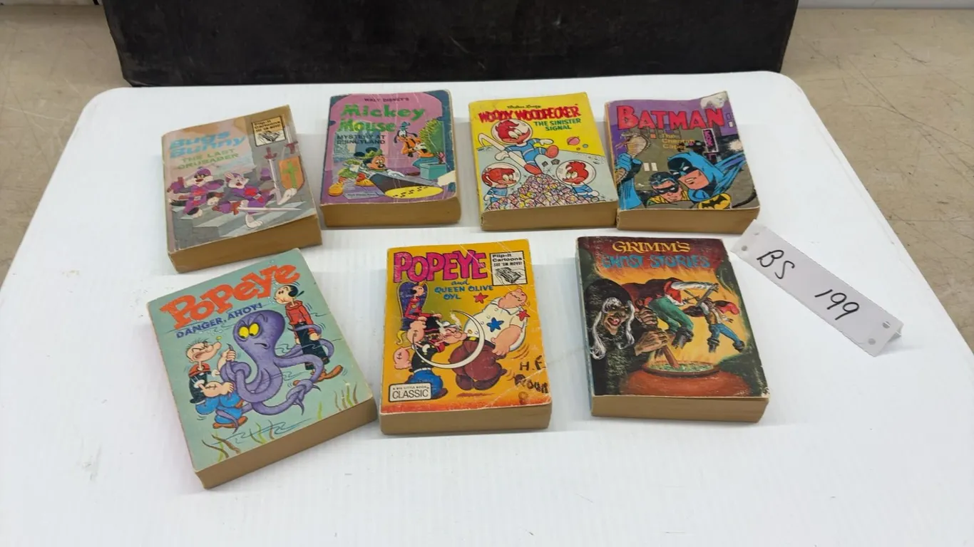 Vintage Whitman Big Little Books Including Batman, Popeye, Bugs Bunny, Mickey Mouse