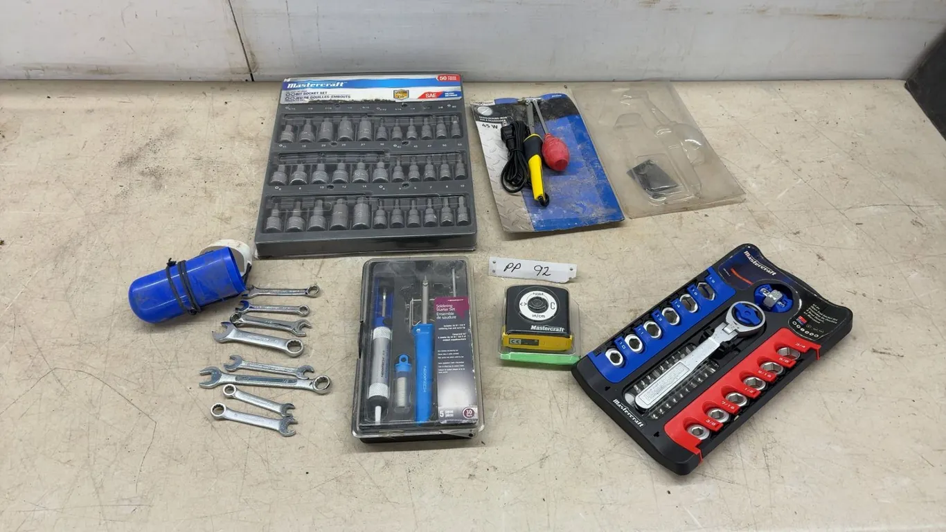 Mastercraft Socket Sets, Nexxtech 45W Desoldering Iron, Soldering Set, Wrenches
