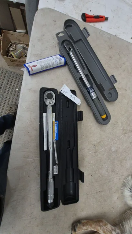 Two Torque Wrenches, One 1/2” Drive, One 3/8” Drive