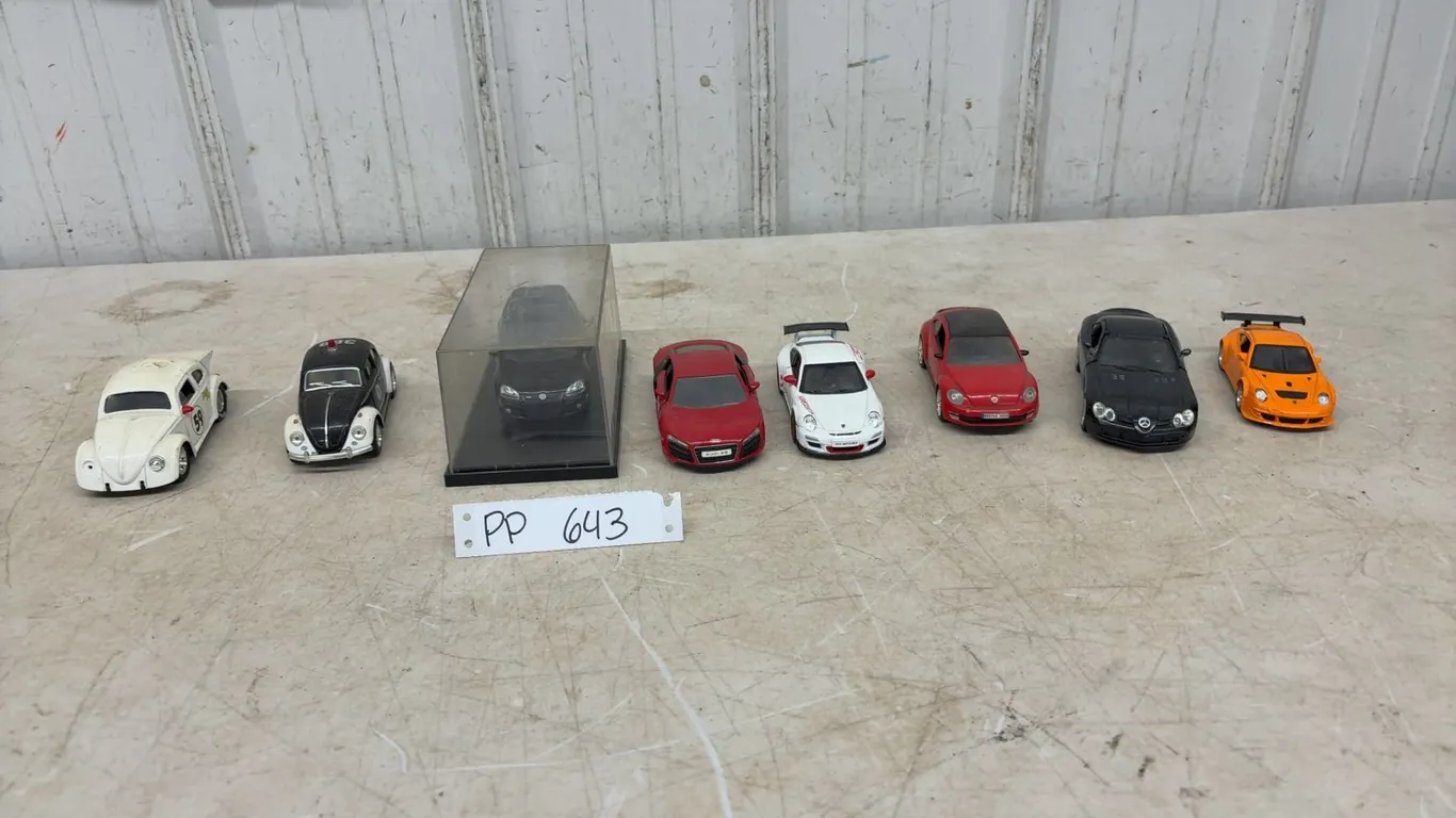 Collection of 8 Diecast Cars, 1/32 Scale