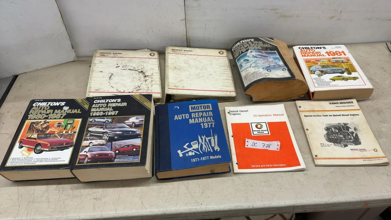 Chilton's, Motor, Detroit Diesel and Kent-Moore Auto and Engine Repair Manuals 1977-1997