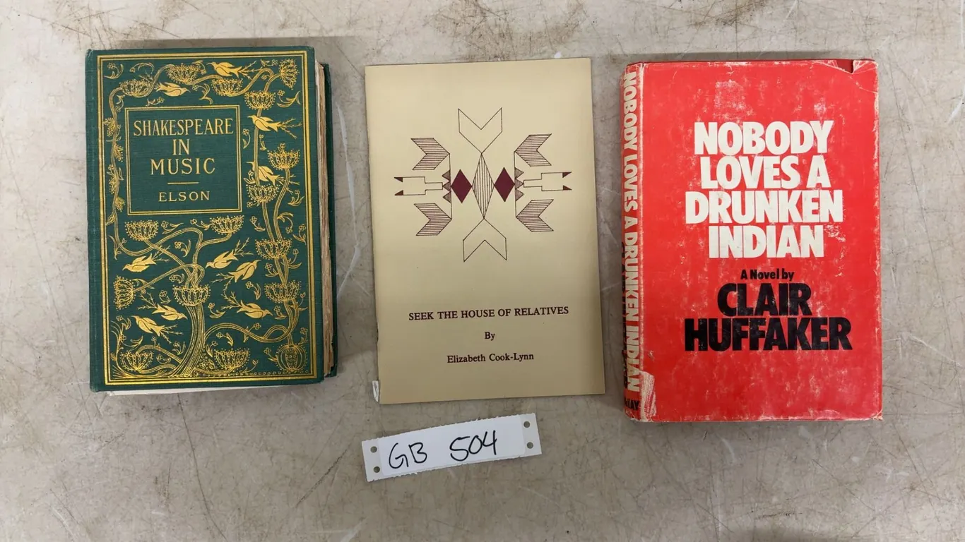 3 Books: Nobody Loves A-Drunken Indian, Seek The House Of Relatives, and Shakespeare in Music 1901