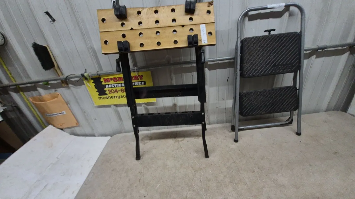 Black and Decker Workmate Portable Project Center and Cosco 2-Step Folding Stool