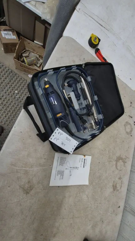 Mastercraft Deluxe Rotary Tool Kit, Model 054-4798-2, with Flex Shaft and Attachments