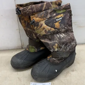 Ice Fields Thinsulate Camo Winter Boots, Size 8, and Removable Liners